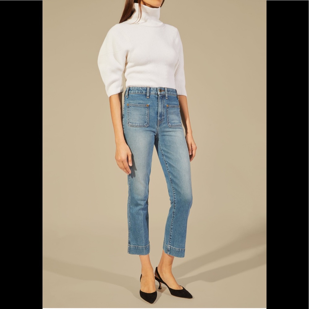 Khaite Raquel Cropped Jeans-Vintage Blue-26
